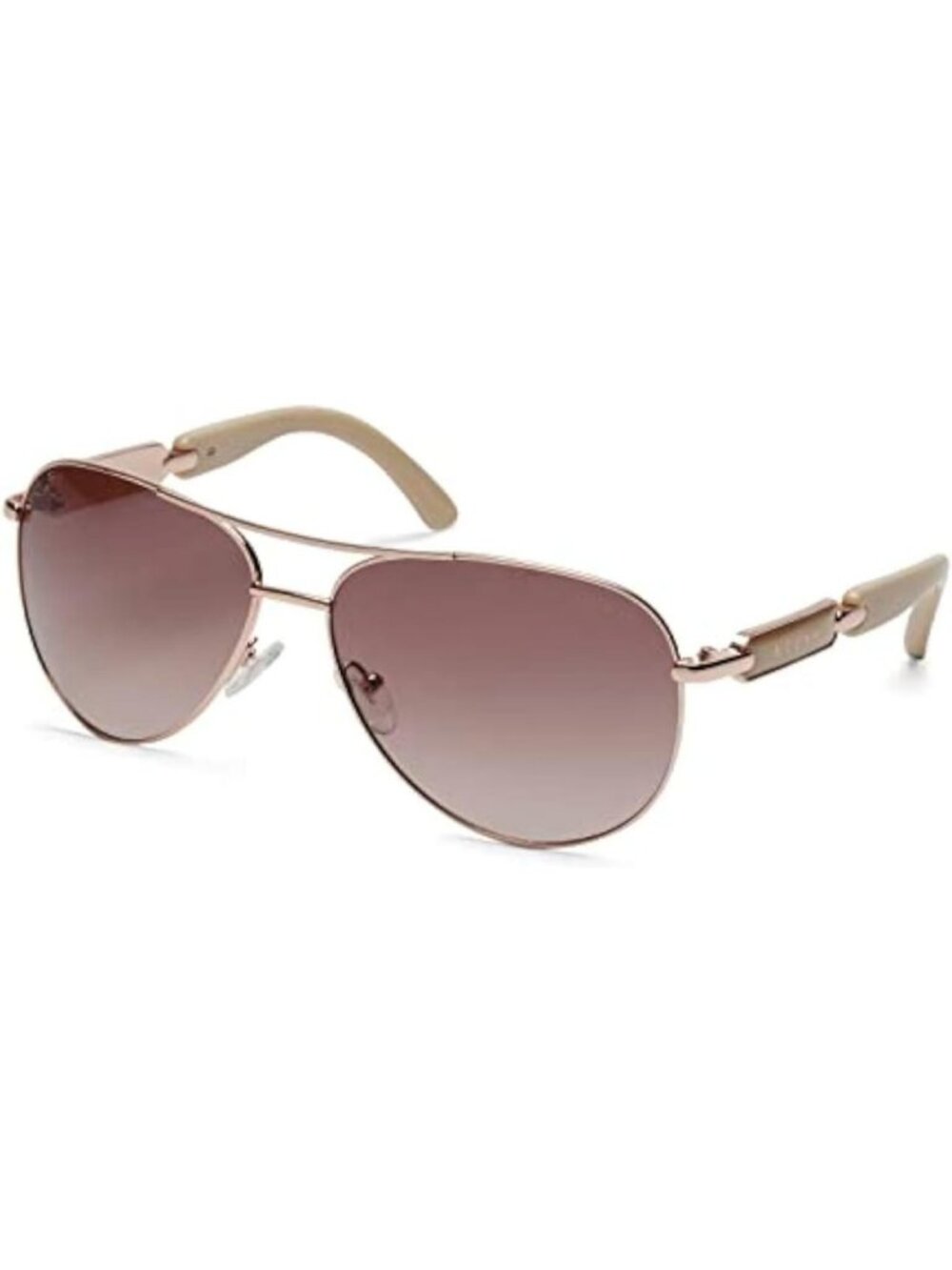 Chic Women's Gold Metal Sunglasses - Stylish UV Protection Eyewear